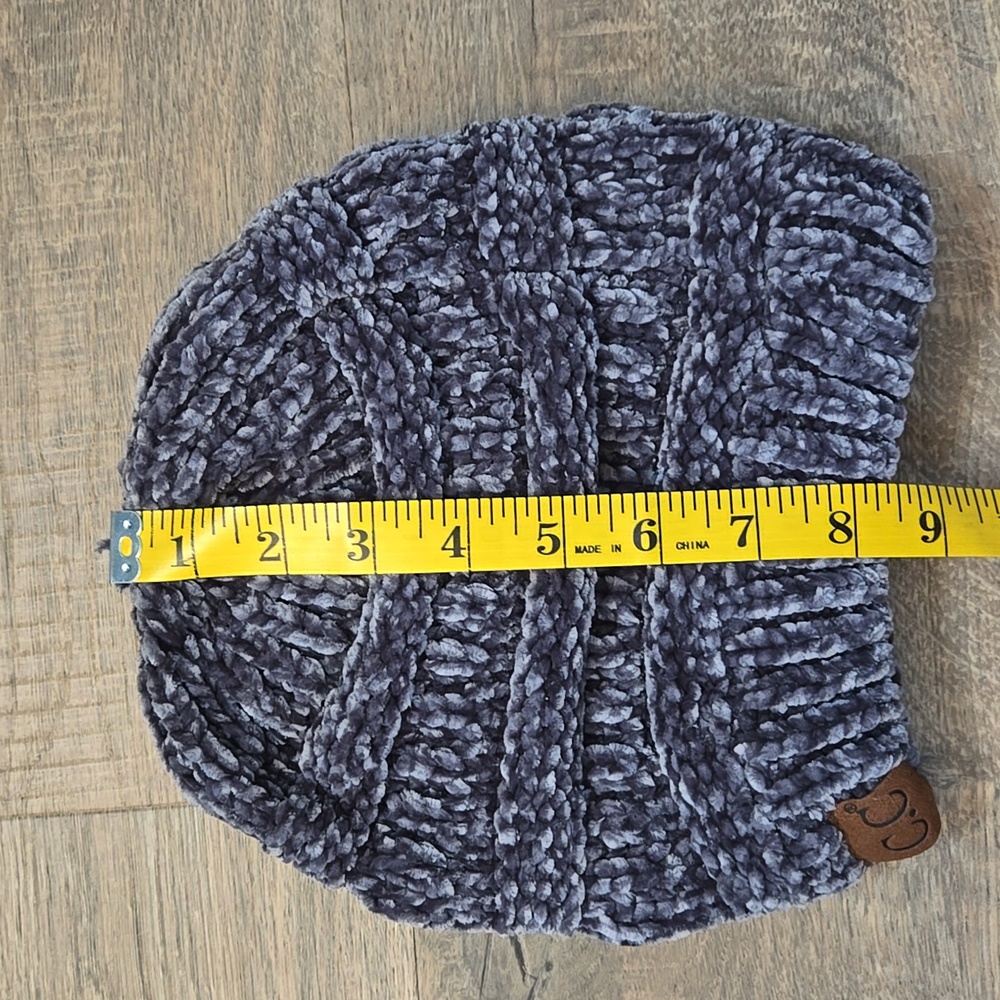 C.C Grey Chenille Scarf and Hat Set - Picture 6 of 6